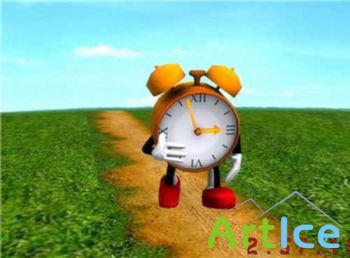 Running Clock 3D Screensaver 1.0