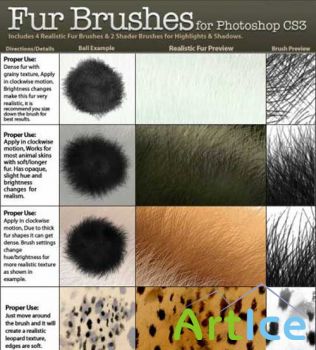   Photoshop - Fur Brushes