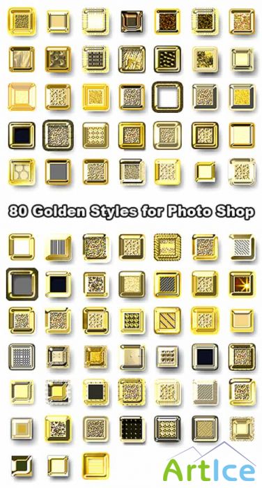 80 Golden Styles for PhotoShop