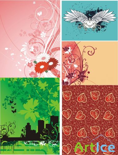 Floral Elements Vectors Vol 2 Set XIII