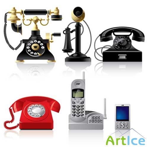 Telephones vector design