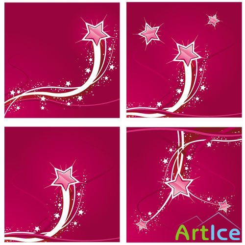 Swirly Star Background Vector