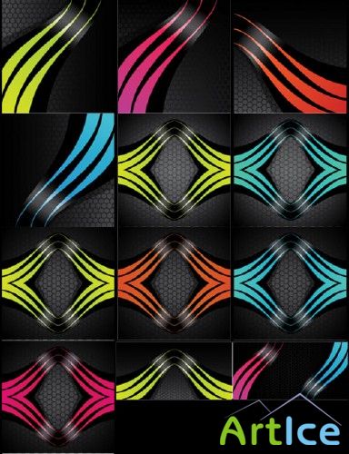 Stripes on Honeycomb Background Vector