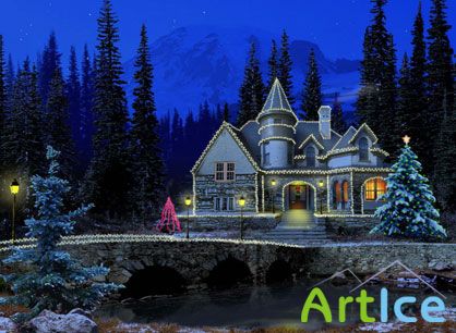 3D Christmas Cottage Screensaver