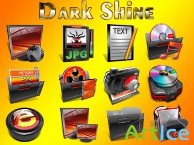 IconPackager Theme - Dark Shine