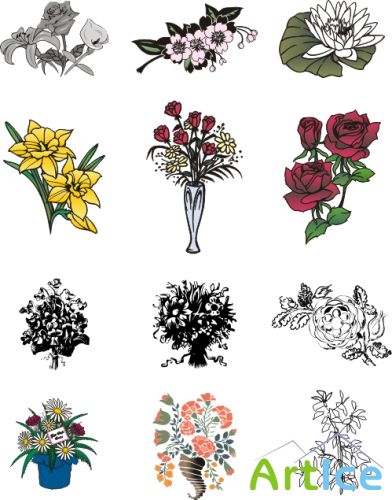 Flower cliparts