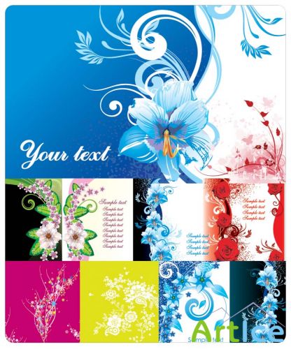 Flower vector set 2