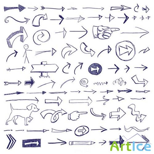 Graffiti arrows directed vector