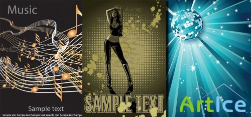 Music backgrounds vector