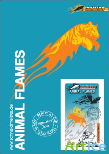 Animal Flames in vector      