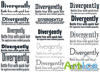 Divergently Fonts Collection