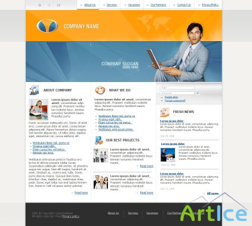 DesignLoad flash website template 4835