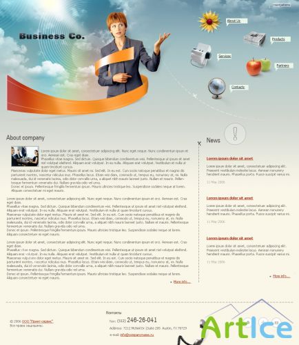 DesignLoad flash website template 5077