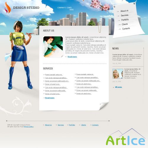 DesignLoad flash website template 5634