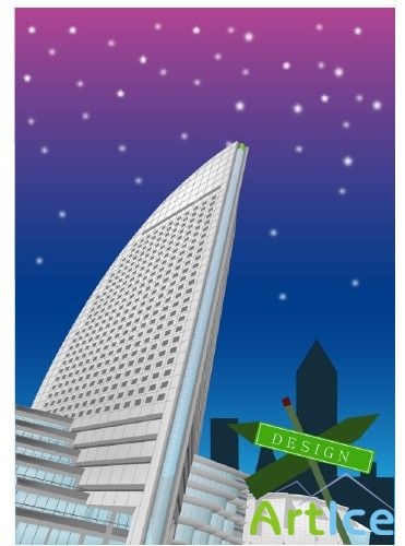 City Building - Vector Clipart