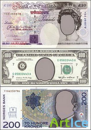 Templates for Photoshop - Money