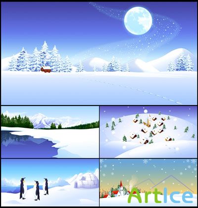 Vector winter banners