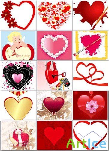 Heart vector collection