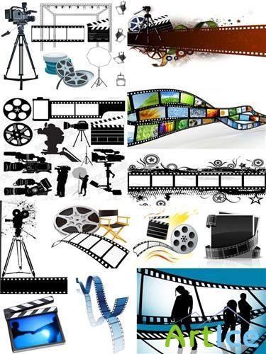 Movie, film vector big  pack