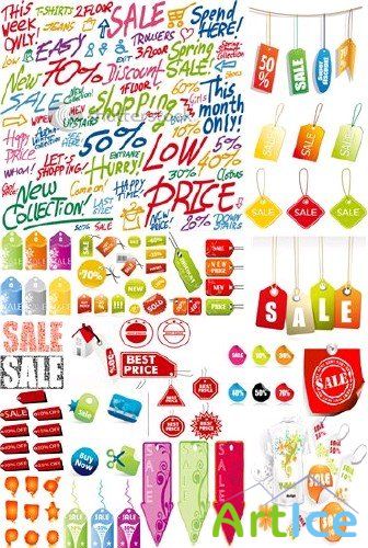 Big set SALE and SHOPPING vector