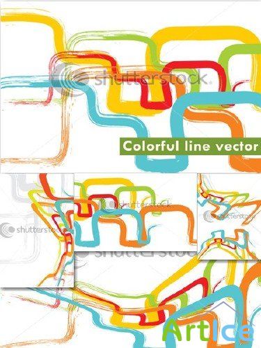 Colorful line vector