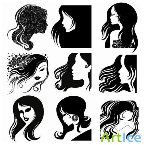 Female Hair Vector