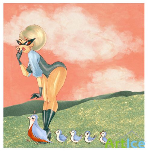 Tracy Lee Quinn - Illustrator, pin up cartoon style