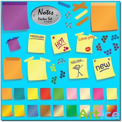 Vector Notes Coloful