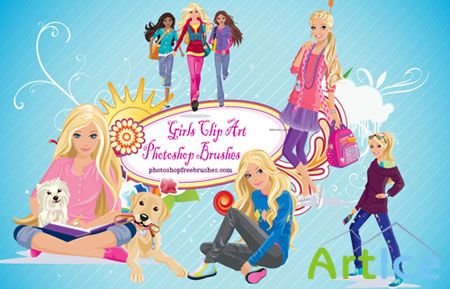 Girl Clip Art Photoshop Brushes