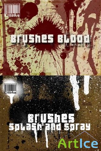 Blood, Splashes and Spray Photoshop Brushes