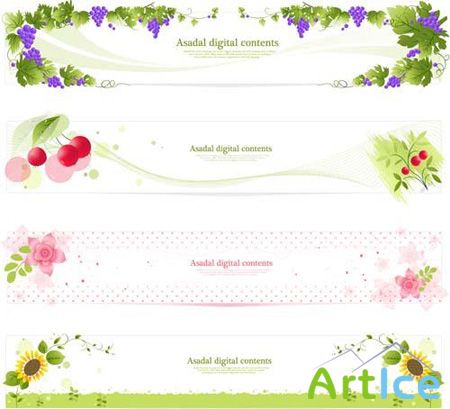 Asadal Vector Design - Fruit Banners