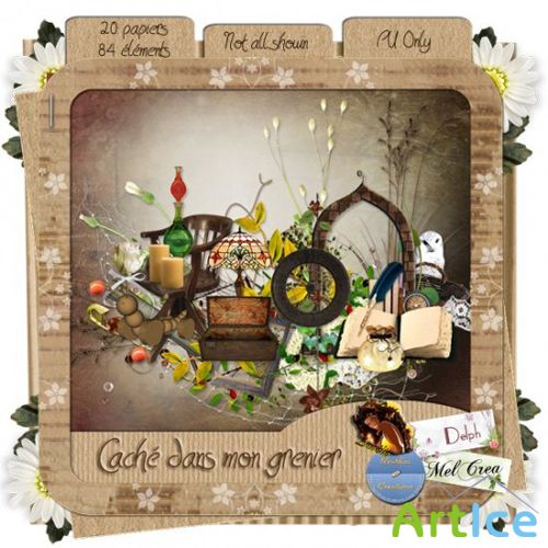 Scrap kit "hide in my attic" Cozy Scrap-kit "Cache Dans Mon Grenier"