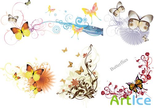 Beautiful Vector Butterflies