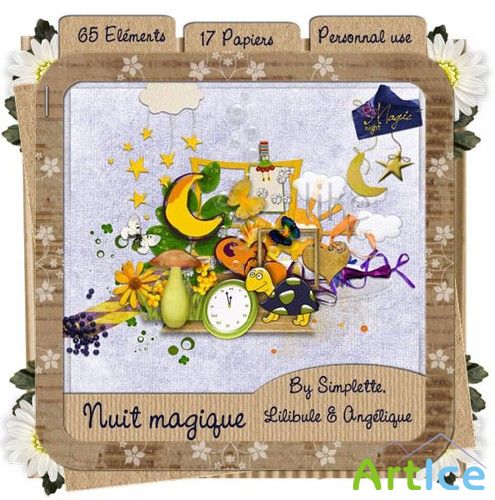 Scrap kit "Nuit Magique" (Magic Night)