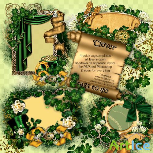 Scrapbooking "Clover" (PSD)