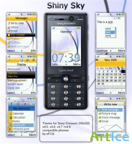 Shiny Sky - Theme for Sony Ericsson 240x320