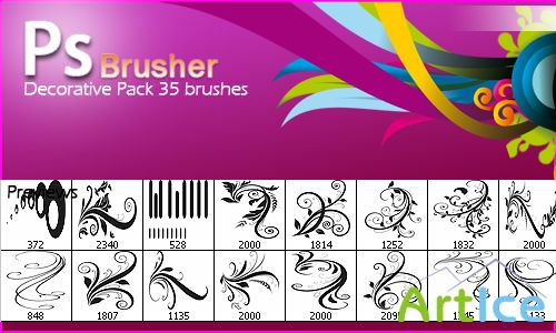 Floral Decorative Brushes