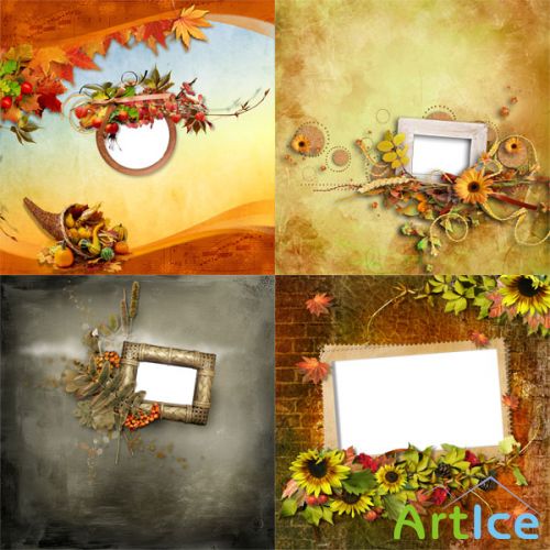 5 Quick Pages and frame the autumn theme