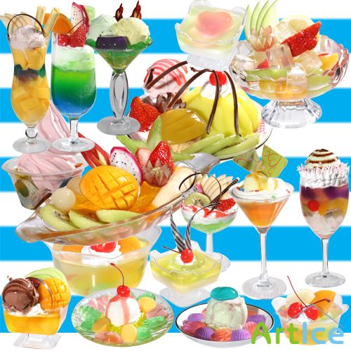 PSD Clipart Ice cream cocktail