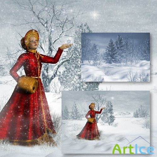      | Snowy Christmas Backgrounds by Jaguarwoman