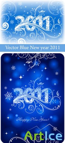 Vector Blue New year 2011