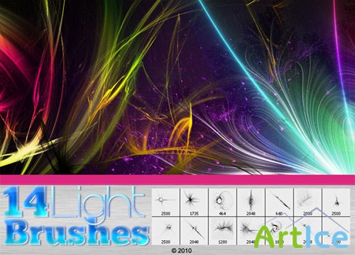   Photoshop  Light streak brushes 2010