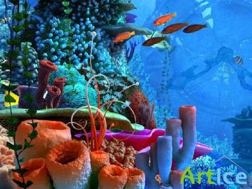 Coral Clock 3D Screensaver 1.0.0.6