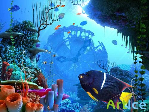 Coral Clock 3D Screensaver 1.0.0.6