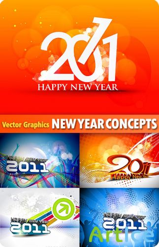 Stock Vector - New Year 2011 Concepts