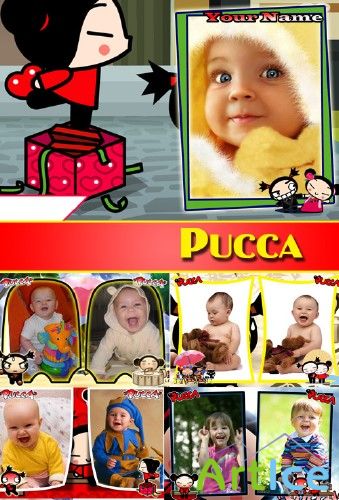   "Pucca" (6 PSD + 6 PNG)