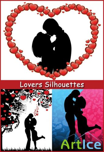 Lovers Silhouettes - Stock Vectors