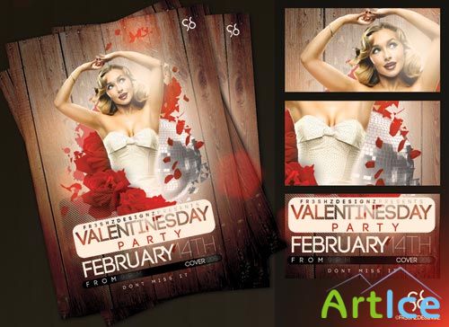 PSD Source - Valentines Day Flyer