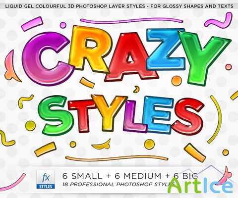 Free Photoshop Layer Styles  Colorful Liquid Gel Styles