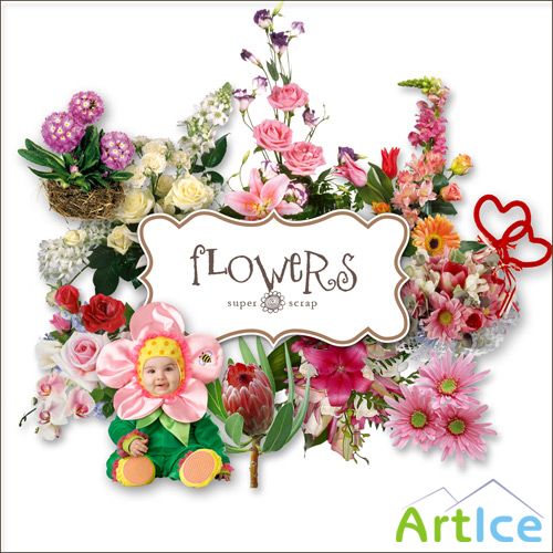 Scrap-kit - Flower Set #5